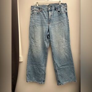 American eagle stovepipe medium wash denim jeans high rise